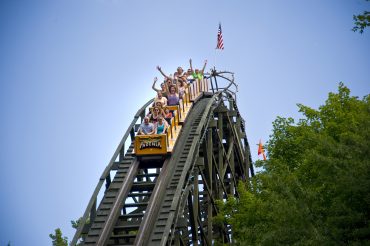 Knoebels Grove Amusement Park. The Phoenix Roller Coaster.