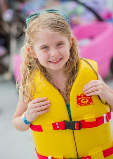 Waterpark Girl With Yellow Life Vest