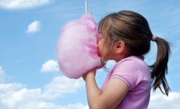 Amusement park cotton candy